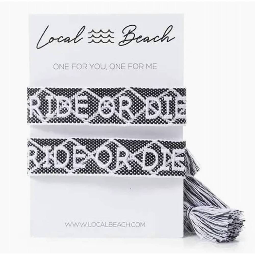NEW LOCAL BEACH friendship bracelets in black